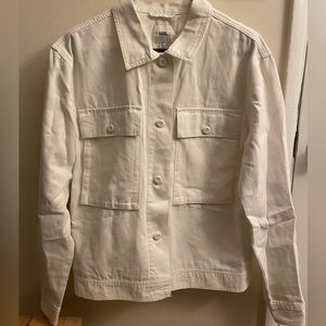 Vans Womens Clark Jacket Cotton Marshmallow Pockets Woven Coat